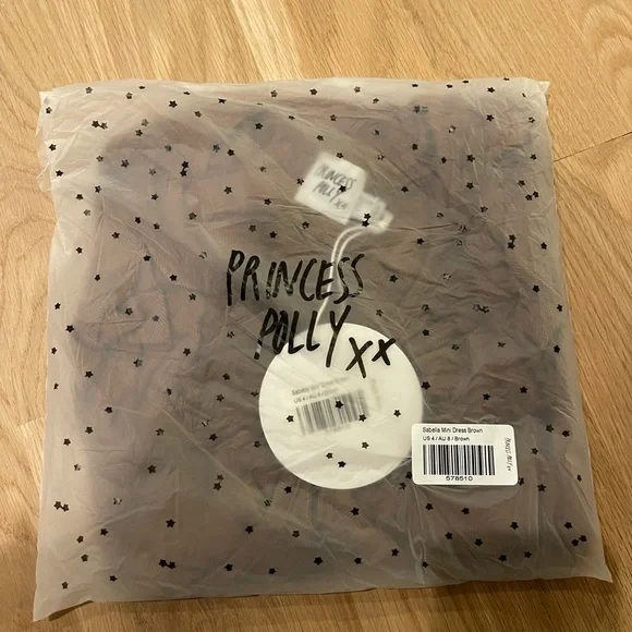 NWT Princess Polly Sabella Mini Dress Brown 4 - Picture 5 of 8